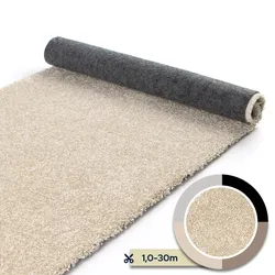 Teppichboden FAMOSO - Creme - 4,00m x 3,50m