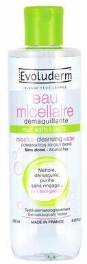 Evoluderm Eau Micellaire Démaquillante Peaux Grasses 250 ml