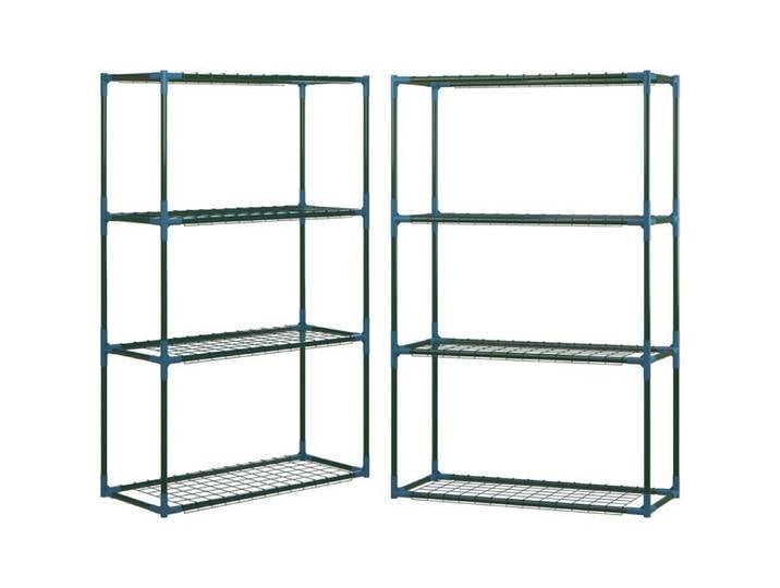 Lot 2 étagères plantes vertes acier 4 niveaux 70×27×110cm balcon jardin Outsunny