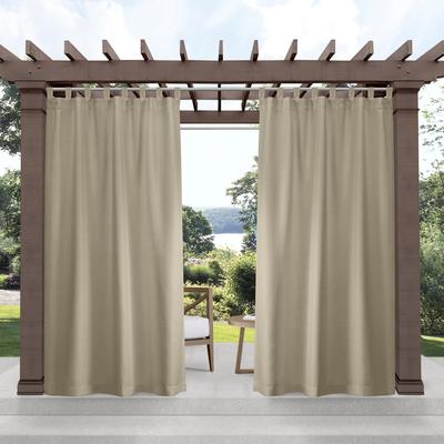 ATI Home Indoor/Outdoor Solid Cabana Tab Top Curtain Panel Pair