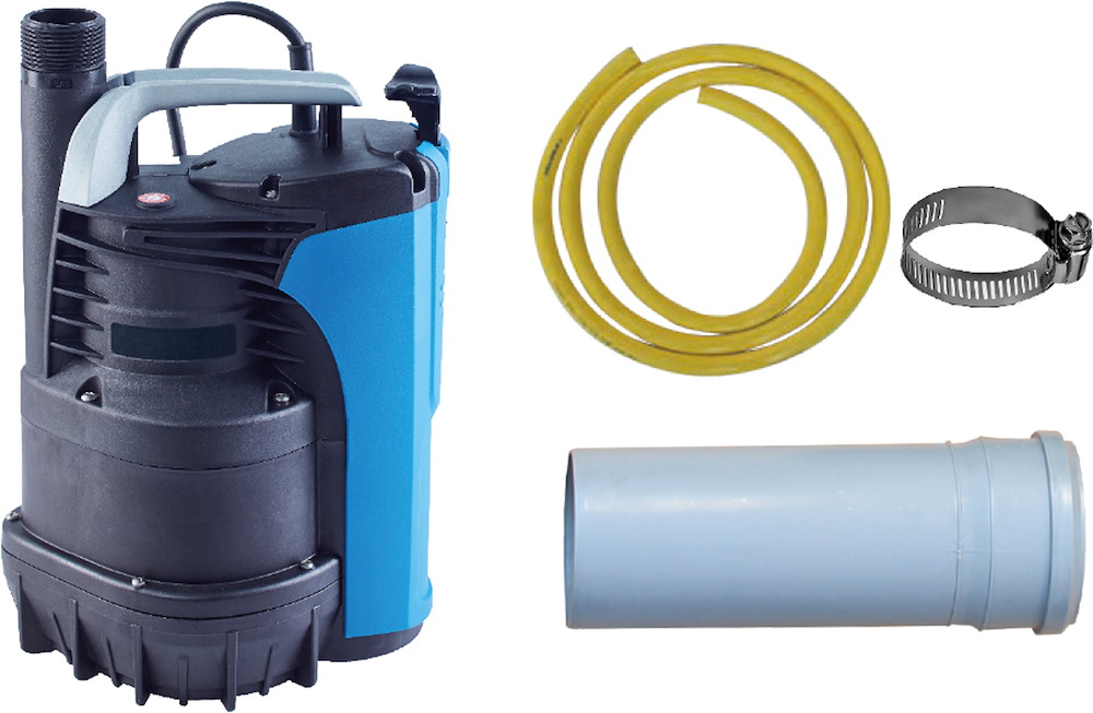 GRAFOTTOGMBH Hebepumpen-Set Drosselablauf- schacht inkl. Tauchpumpe 300 I 16942020