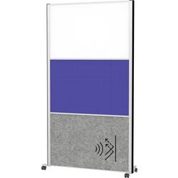 Maul Stellwand Weiß, Blue, Dunkelgrau Metall, Stahlblech, Vlies, Textil 9651795