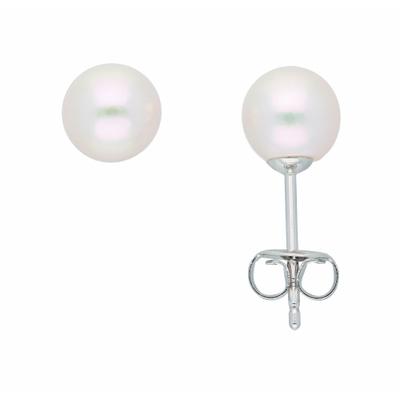 Paar Ohrstecker ADELIA´S "Perlen Ohrstecker Ohrringe 585 Weißgold ( 14K )", silber, Ohrringe, Damen, Damen, Gold, Goldohrringe Perle