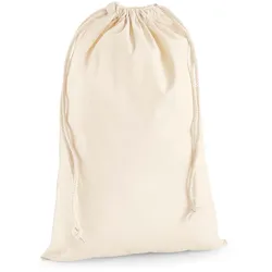 Westford Mill Baumwollbeutel Sportbeutel W216 natural L (40 x 61,5 cm)