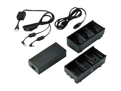 Zebra 3-Slot Battery Charger Connected via Y Cable - Batterieladegerät - Ausgangsanschlüsse: 3 - Vereinigte Staaten (Packung mit 2) (SAC-MPP-6BCHUS1-01)