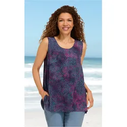Viskose-Top in Muster pflaume in Größe 42 von DW-Shop, Pflaume, 42