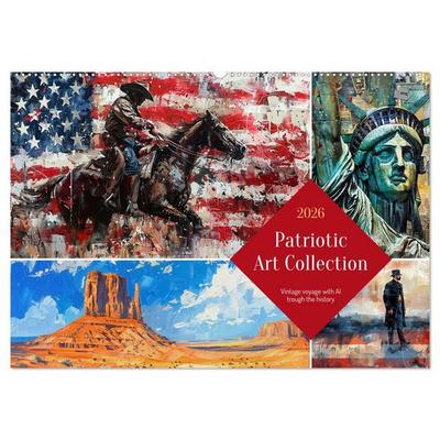 Patriotic Art Collection (Wall Calendar 2026 DIN A2 landscape), CALVENDO 12 Month Wall Calendar