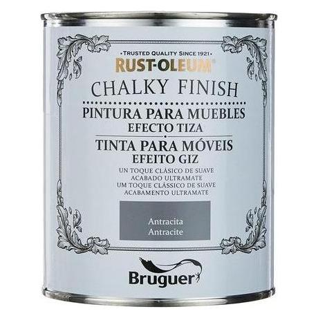 Rust-oleum 4081403 Chalky Finish Anthracite 750 Ml Bruguer Painting, Anthracite, 25 (750 ml) (45288102)
