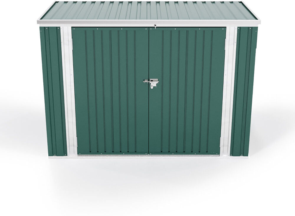 Dakota Fields Steel Trash Can Recycle Bin Enclosure Storage Shed Green 176cm W X 105cm D X 130cm H