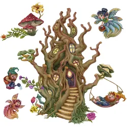 WANDAUFKLEBER 80x106cm - Feenwaldwesen