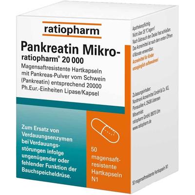 Pankreatin Mikro-ratio.20.000 magensaftr.Hartkaps. 50 St Kapseln