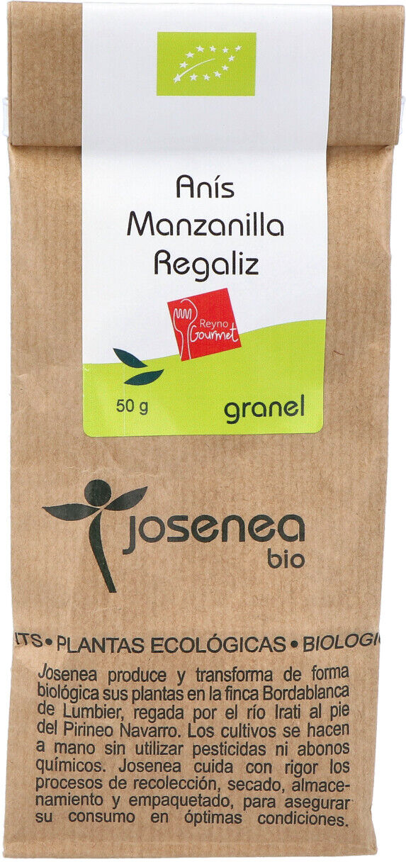 Josenea anis manzanilla regaliz bolsa 50gr.