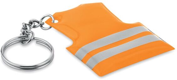 Porte-clés de sécurité personnalisé Gilet Visible Orange Fluo