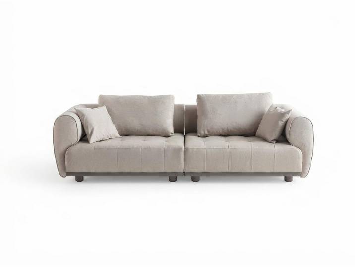 Xlmoebel 3-Sitzer Sofa Modern Grau Bequem Couch Polstersofa Dreisitzer Wohnzimmer, 1 Teile, Bequem und modern