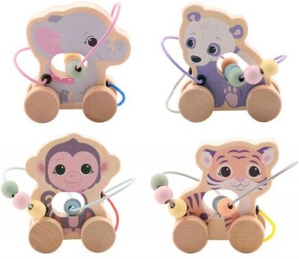 Label Label Giocattolo in legno : Animali da tirare