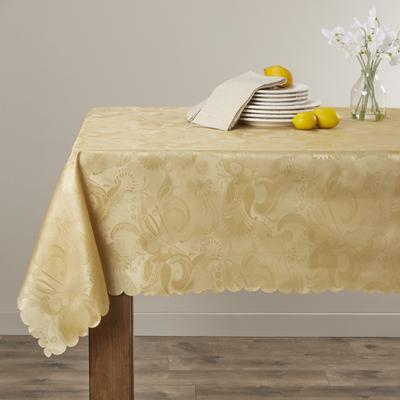Violet Linen European Rose Pattern Tablecloth