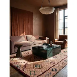Wollteppich Rauten Pfirsich 120 x 170 cm - BRUE   Kadima Design