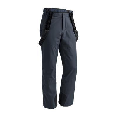 Skihose MAIER SPORTS "Anton 2.1", Herren, Gr. 35, Kurzgrößen, grau, 100% Polyester, Hosen Skihose, Herren Schneehose mit Hosenträgern, wind/wasserdicht, Regular Fit