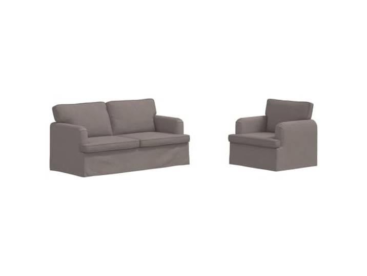 Coespram Modular Ecksofa 2-teilig Polstersofa Couch Garnitur Taupe Modulare 2er Couchgarnitur mit robustem Metallgestell und ergonomischen Kissen für Wohnzimmer und Schlafzimmer.