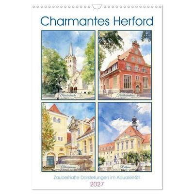Charmantes Herford (Wandkalender 2027 DIN A3 hoch), CALVENDO Monatskalender