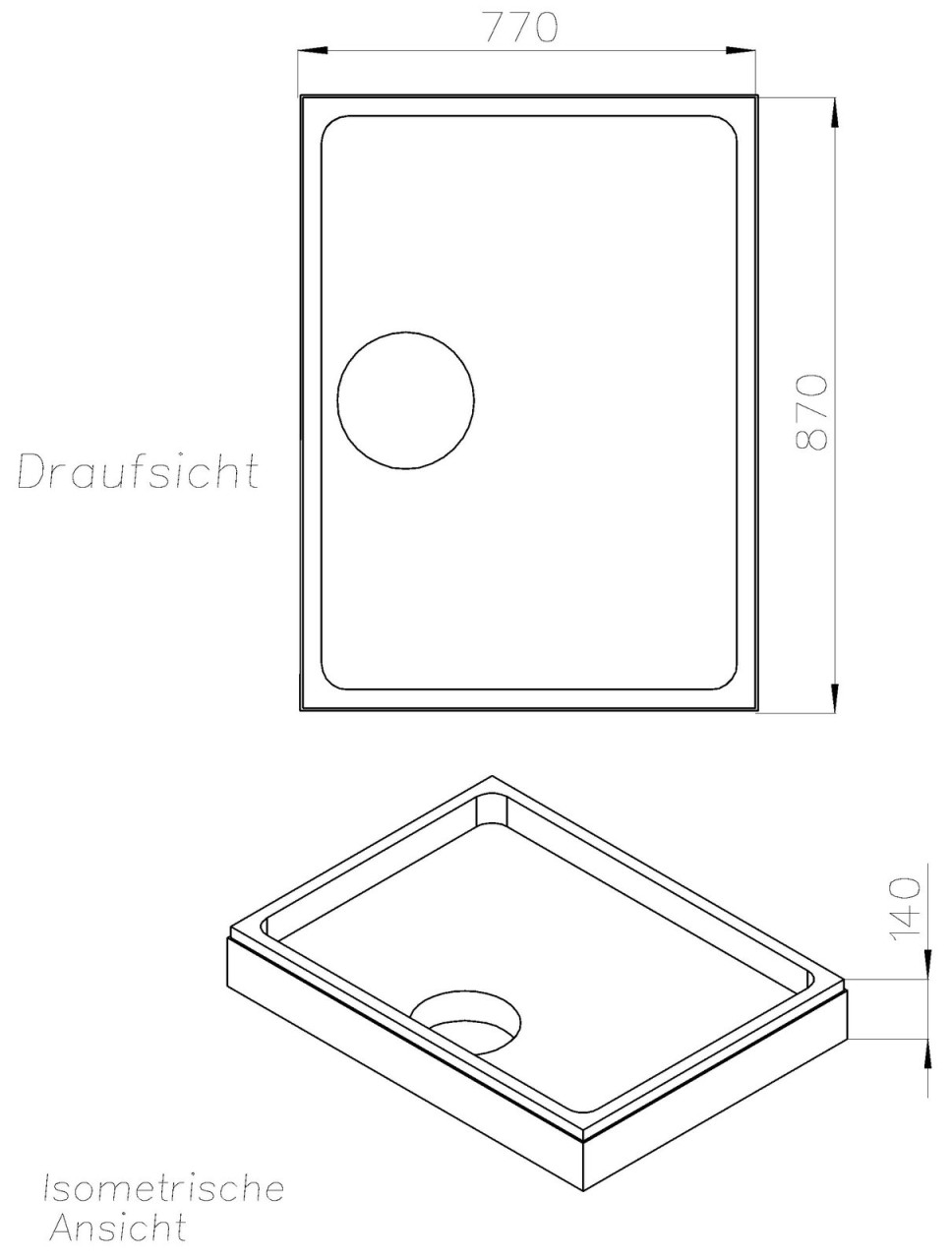 Neuesbad Wannenträger für Polypex Plano 90x80x2 SD94359