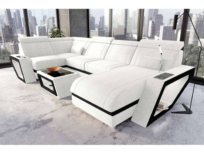 Wohnlandschaft Catania U Form Stoffsofa