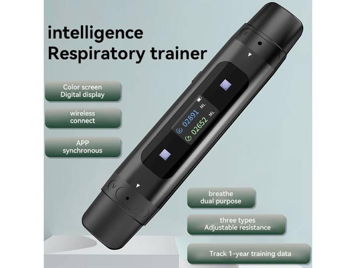 Entraîneur de sport de respiration électronique Portable, entraînement d'expiration et d'inhalation, testeur d'exercice de capacité vitale musculaire pulmonaire