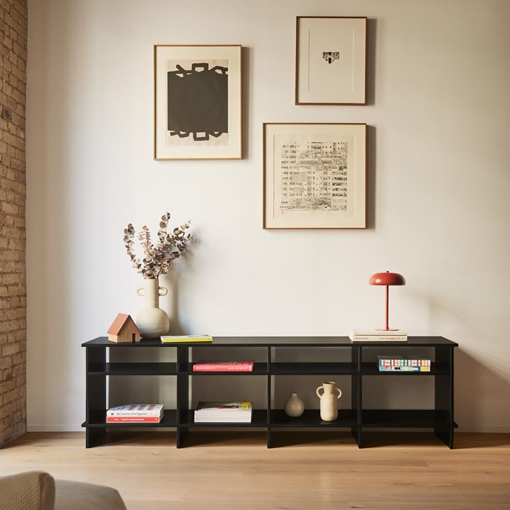 TEULAT Mueble de tv negro