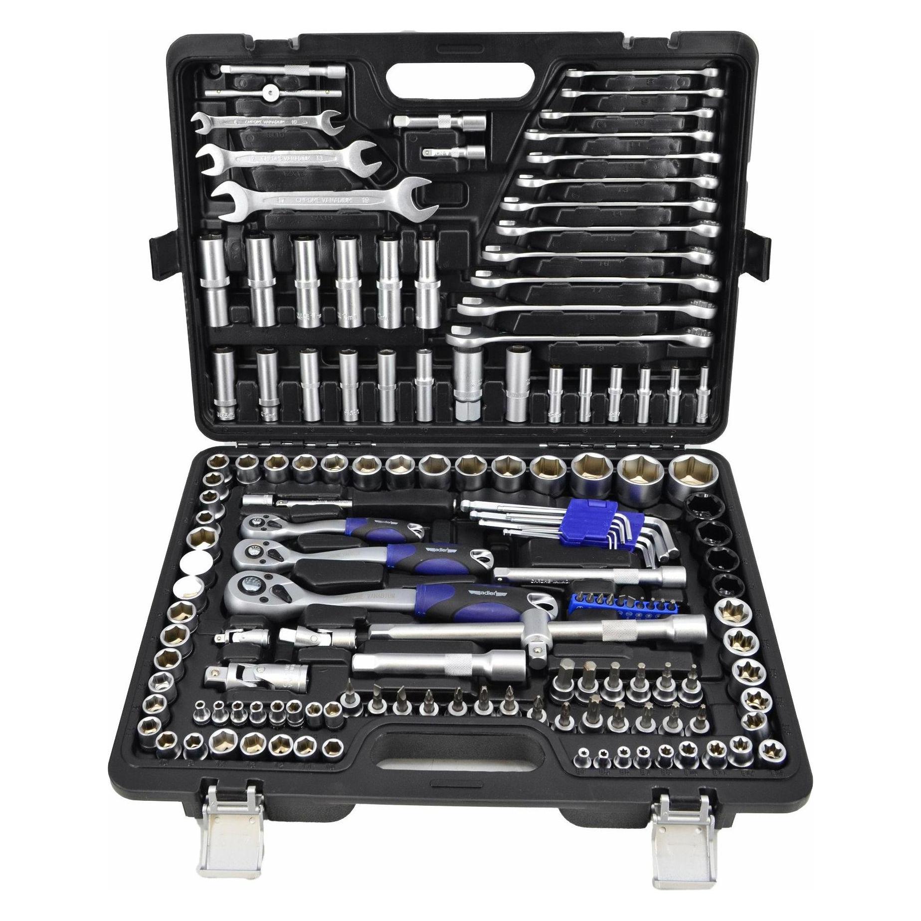 Adler ZESTAW KLUCZY 1/2"3/8"1/4" 150el. (3555.5)