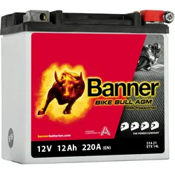 12V 12Ah 220A Banner Bike Bull AGM PRO 51421 Motorradbatterie ETX14L