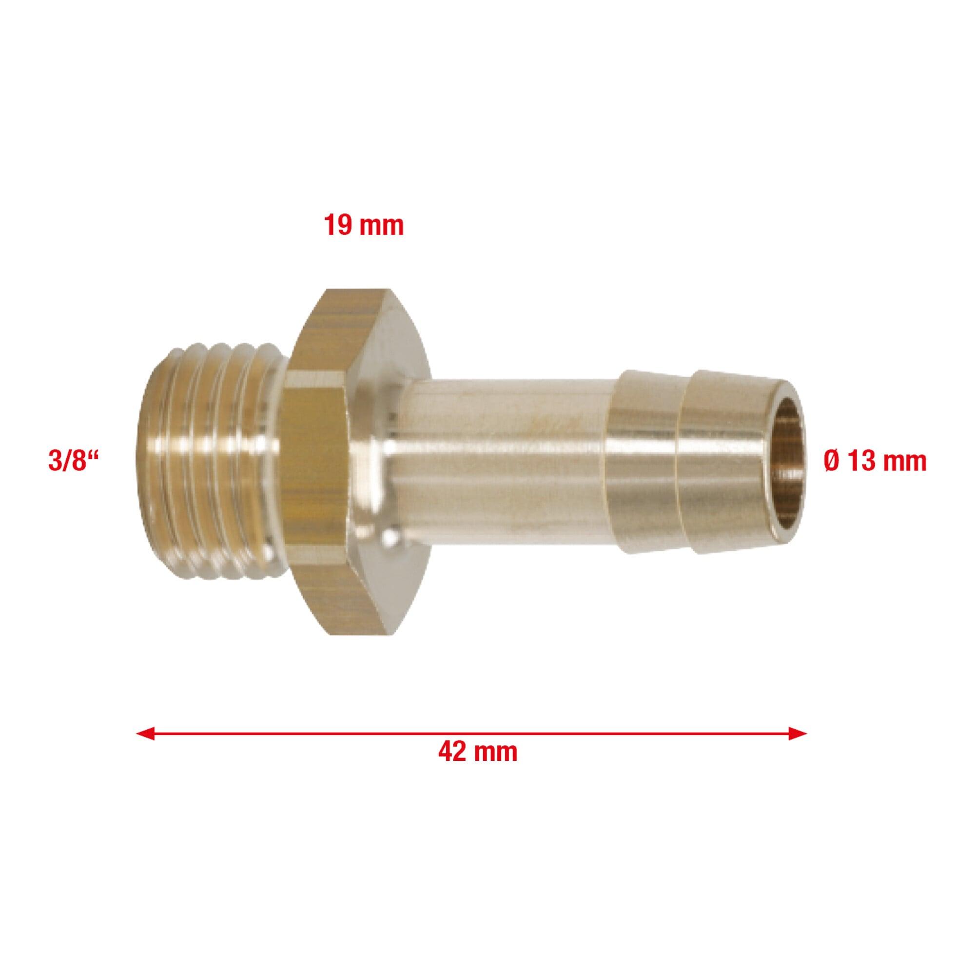 KS Tools Messing-Schlauchtüllen mit Außengewinde, 45°, G3/8"AGx13mm (515.3390)