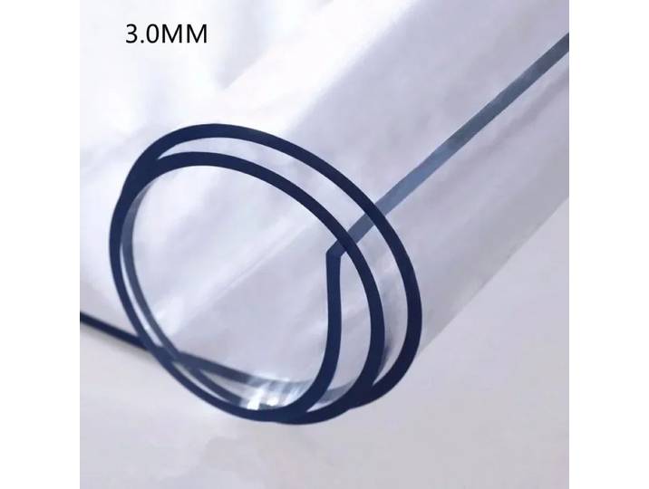 Nappe transparente en PVC de 3,0 mm d'épaisseur, protection de table, nappe transparente imperméable, housses de table anti-huile pour la maison