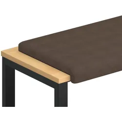 vidaXL Bankkissen Mikrofaser Braun Tiefe 35 cm