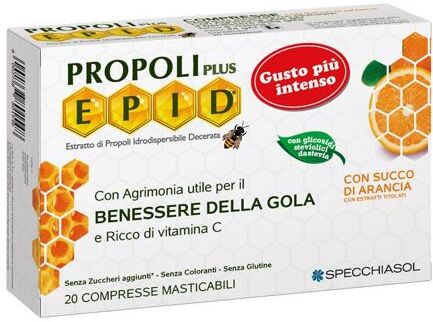 Epid Specchiasol Compresse Arancia Integratore Gola 20 Compresse Masticabili
