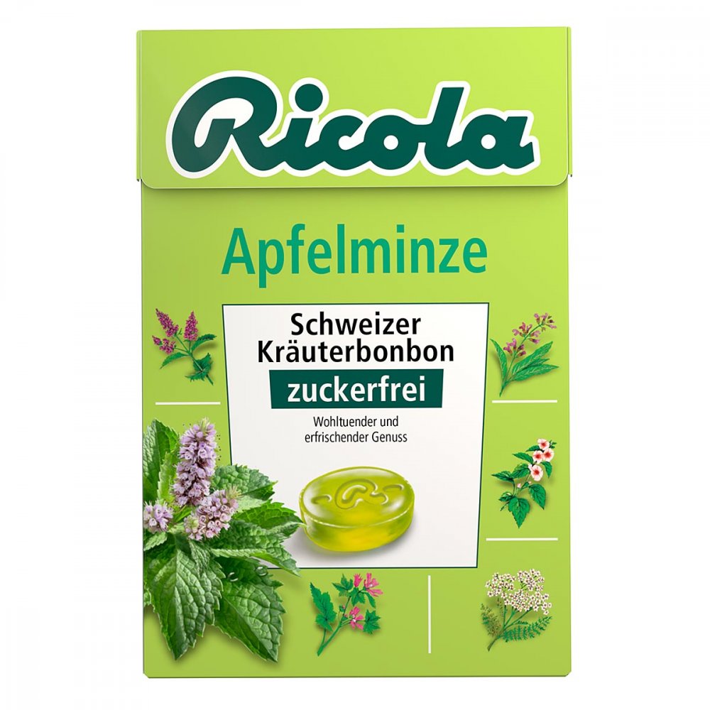 MARVECS GmbH Ricola ohne Zucker Box Apfelminze Bonbons 12500736