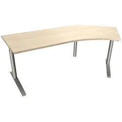 fm Büromöbel Winkelschreibtisch »Fastline« 220 cm rechts braun, 220x85x80 cm
