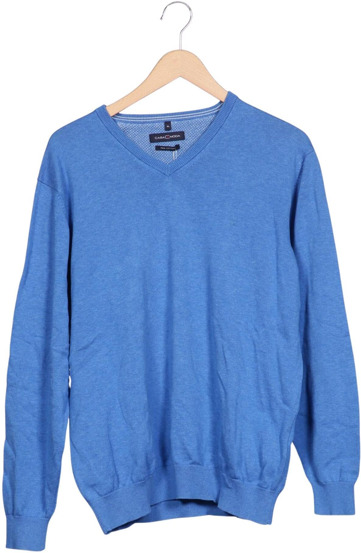 Casa Moda Herren Pullover, Blau, Gr. XL, Baumwolle - Second Hand