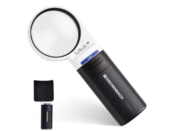 Eschenbach Optik Vergrootglas met LED-verlichting mobielLED Vergroting: 4x lensgrootte: (Ø) 60mm
