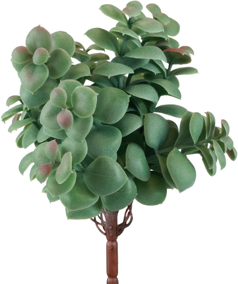 Viana Kunst-eucalyptus kunstplanten, 4 stuks, 18 cm