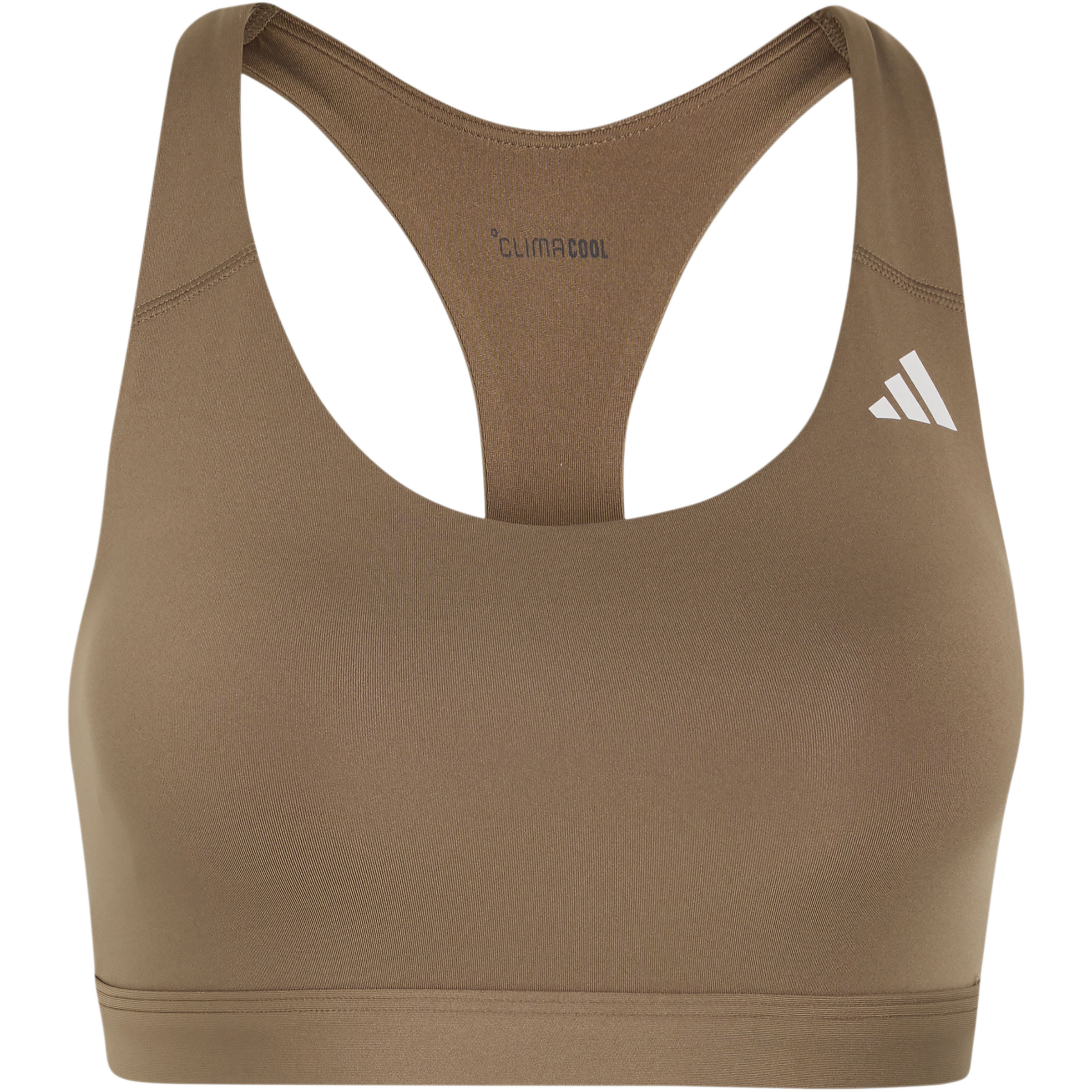 adidas Optime Essentials Medium Support Sport BH Damen Sport-BHs braun Größe S Laufen | Trailrunning Elastisch