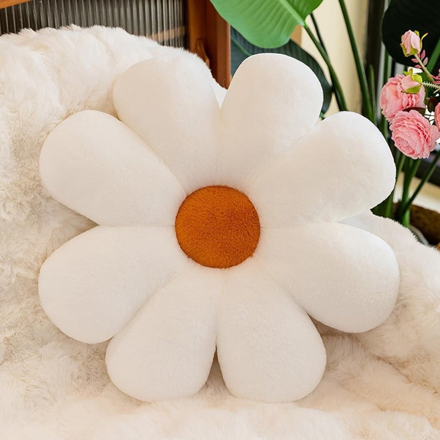Bloemvormig vloerkussen voor kinderen voor decoratie en comfort