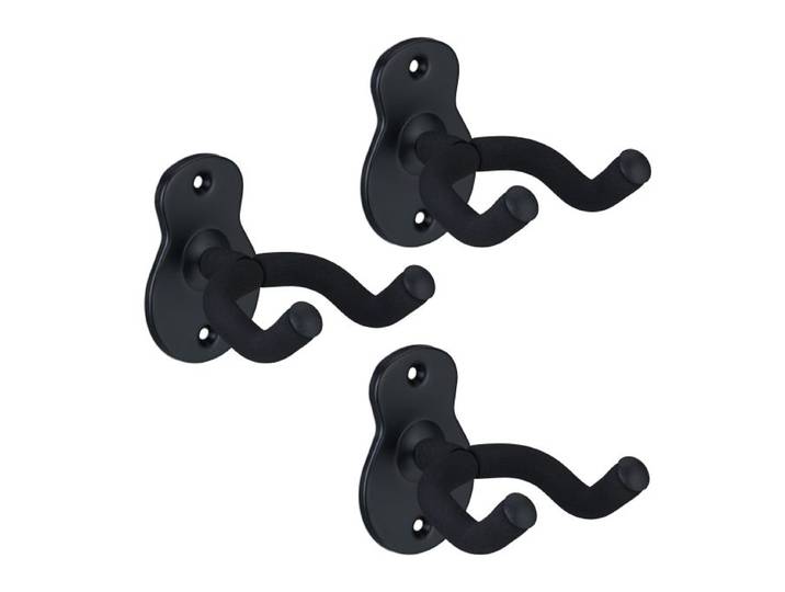 Relaxdays Gitarrenhalter für die Wand 3er Set