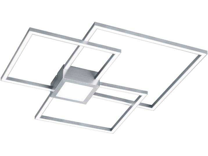 TRIO LEUCHTEN LED Deckenleuchte Hydra , grau (nickelfarben), 1, H: 7cm, 1 Stk., Leuchten, LED Deckenlampe, Switch Dimmer, LED Deckenleuchte