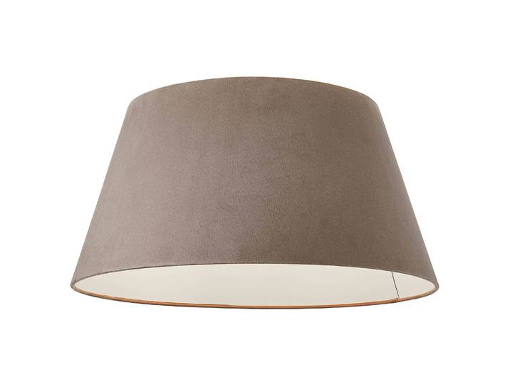 Deckenleuchte Brok Ø 50cm Grau Samt E27