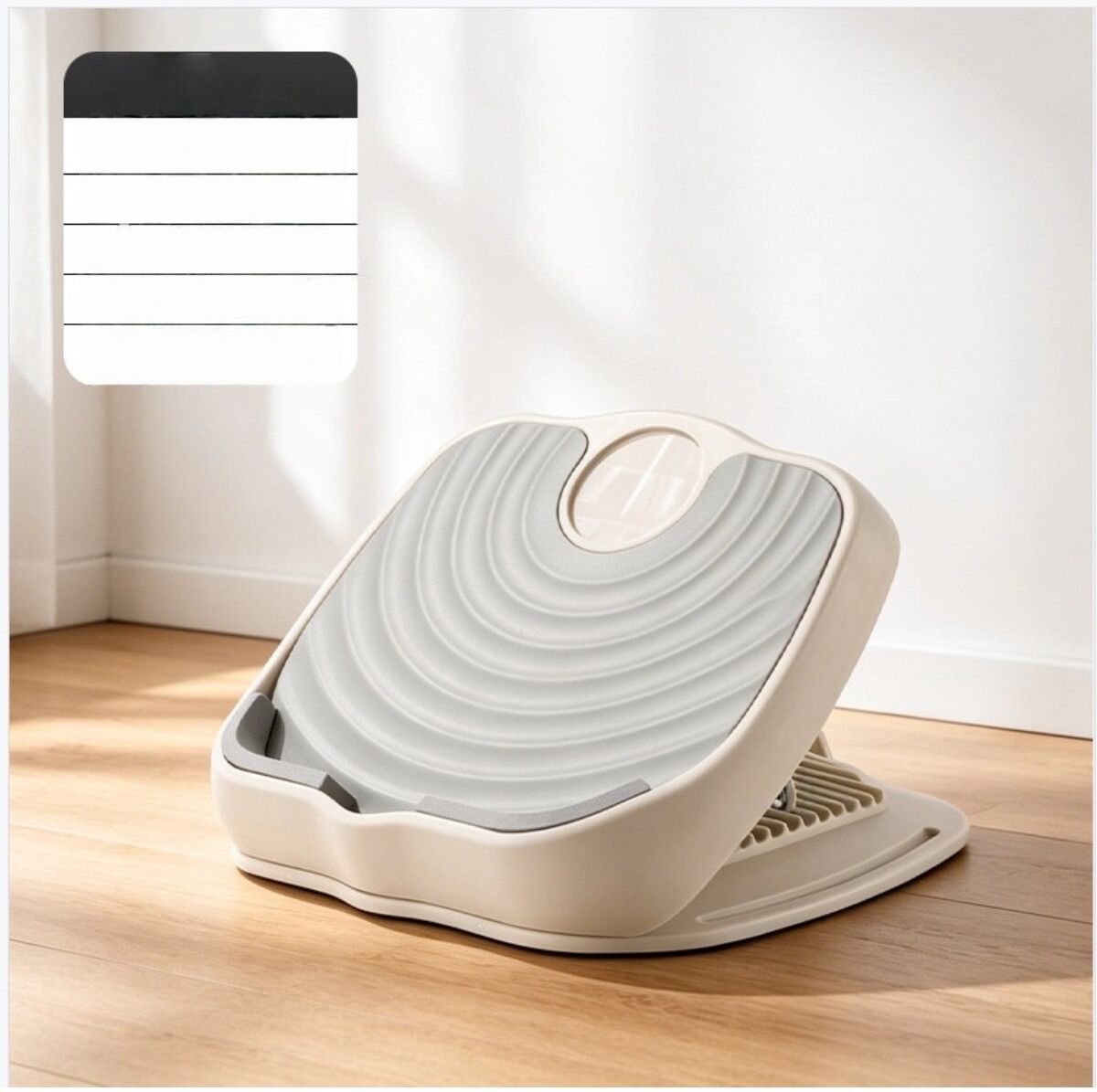 INF Planche inclinée réglable 13 niveaux pour mollets – Inclinaison rembourrée, capacité 200kg, format compact Gris