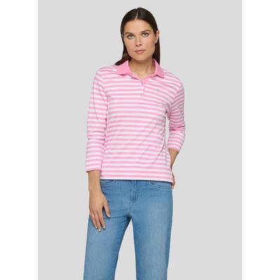 Print-Shirt RABE "T-Shirt", Damen, Gr. 42, rosa, Obermaterial: 100% Baumwolle, geringelt, tailliert, Shirts