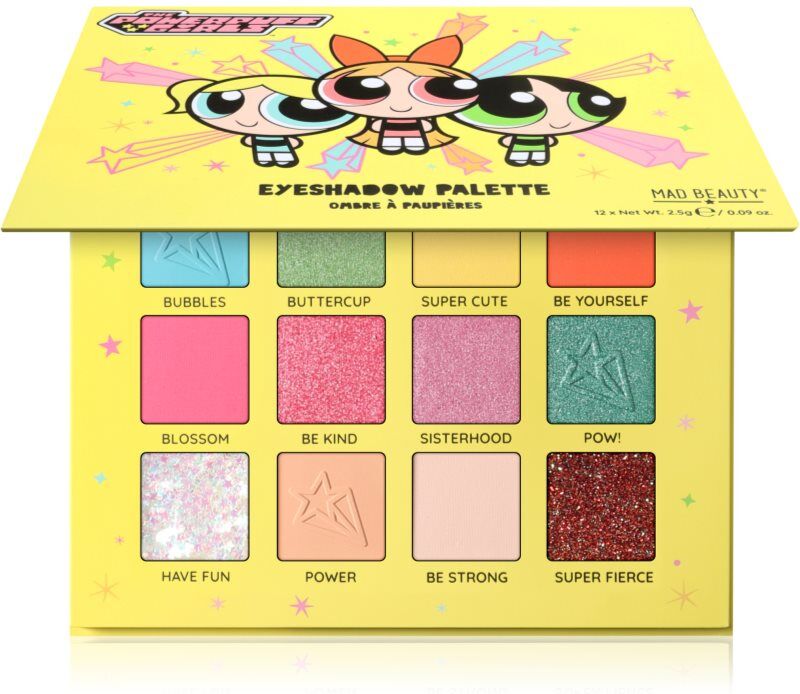 Mad Beauty The Powerpuff Girls eyeshadow palette 12x2.5 g