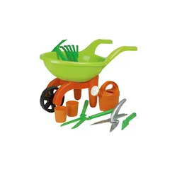 Schubkarre mit Gartenwerkzeug  9-teilig  Simba , grün , Maße (cm): B: 29 H: 27