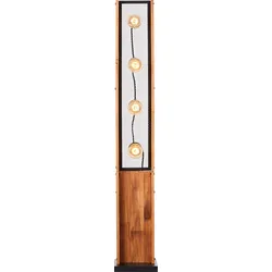 Brilliant  Calandra  Standleuchte  4flg  schwarz/holzfarben