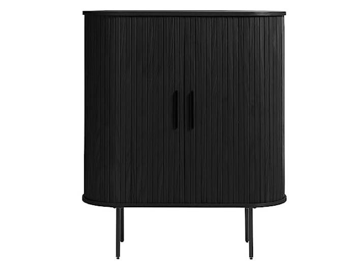 möbelando Highboard >Nerja< in Schwarz - 100x118x45 (BxHxT)